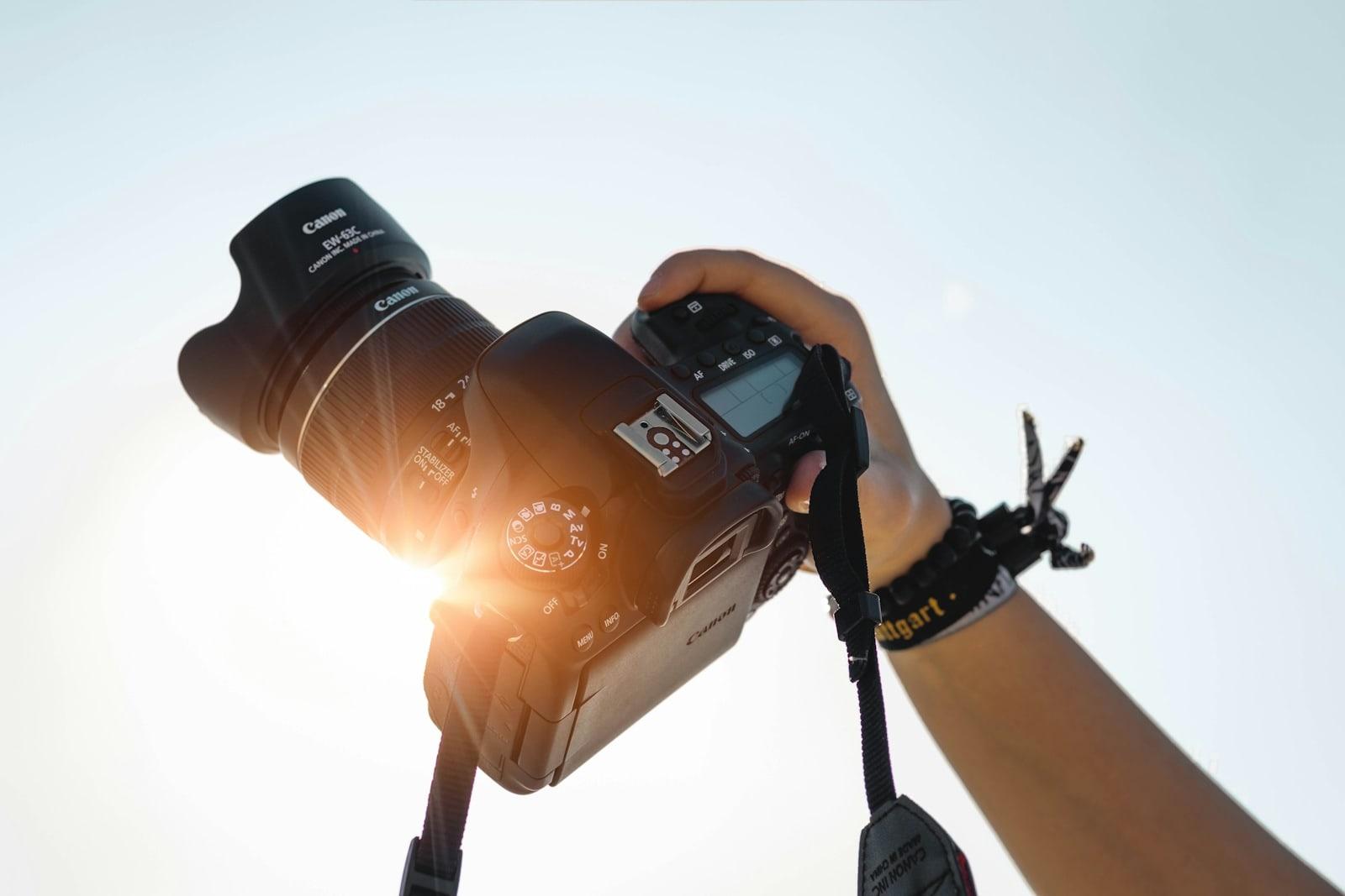 Portrait of the photographer at work