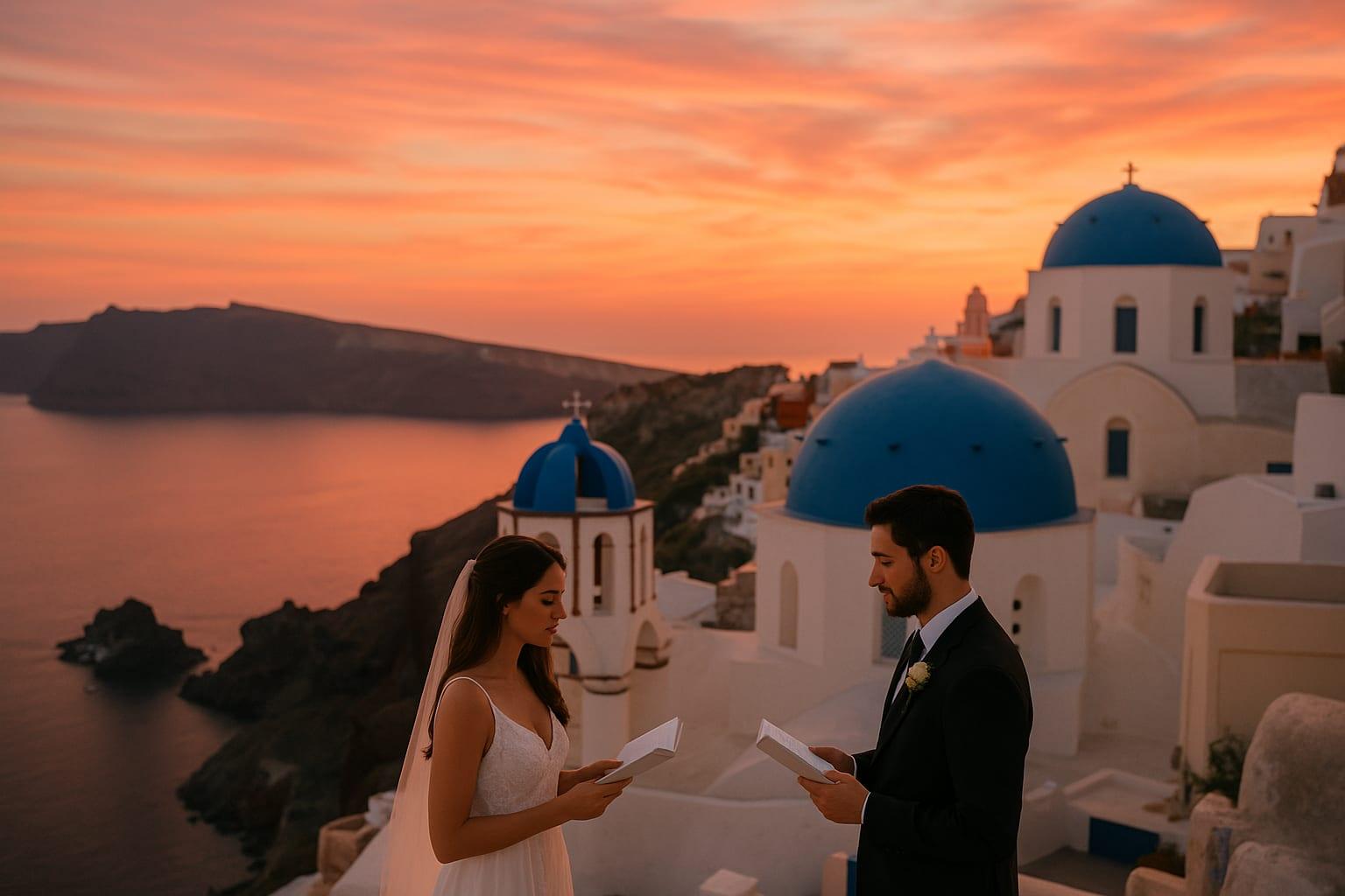 Vows at Dusk — Santorini